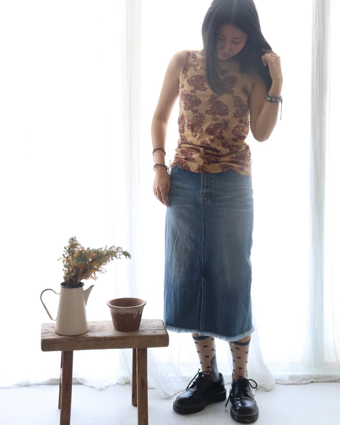 [45rpm] Paisely Sleeveless Tank Top 상품이미지2