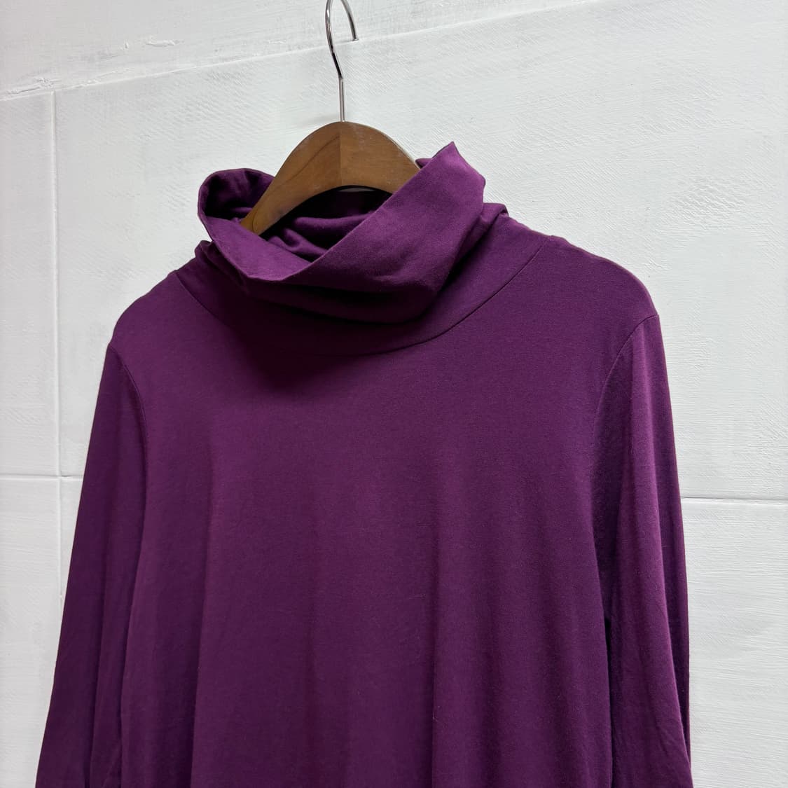 STYLE BASIC 퍼플 셔링 프릴 목폴라 원피스 JAPAN 상품이미지2