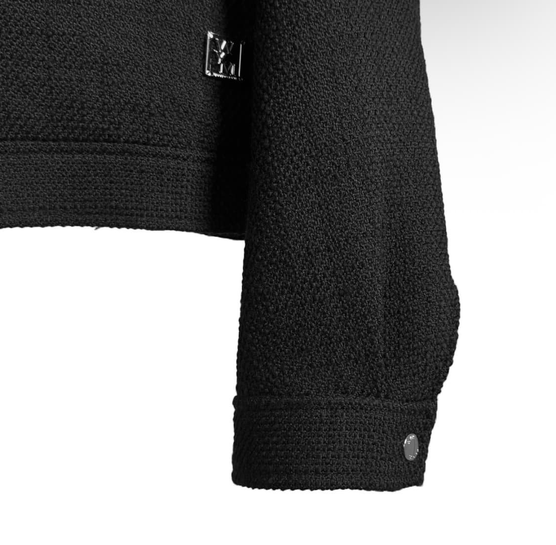 [44] 우영미 남성 25ss 트위드 집업 자켓 블랙 상품이미지6