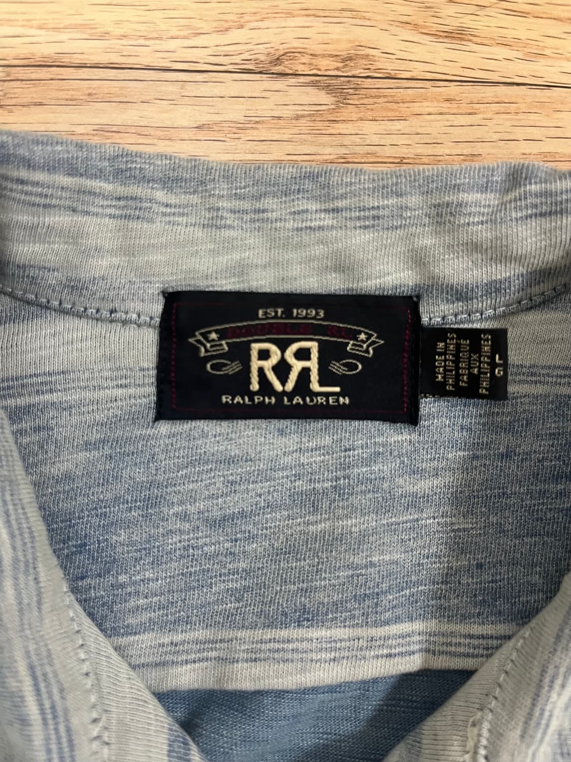 RRL 저지 스트라이프 캠프셔츠(L사이즈) 상품이미지2