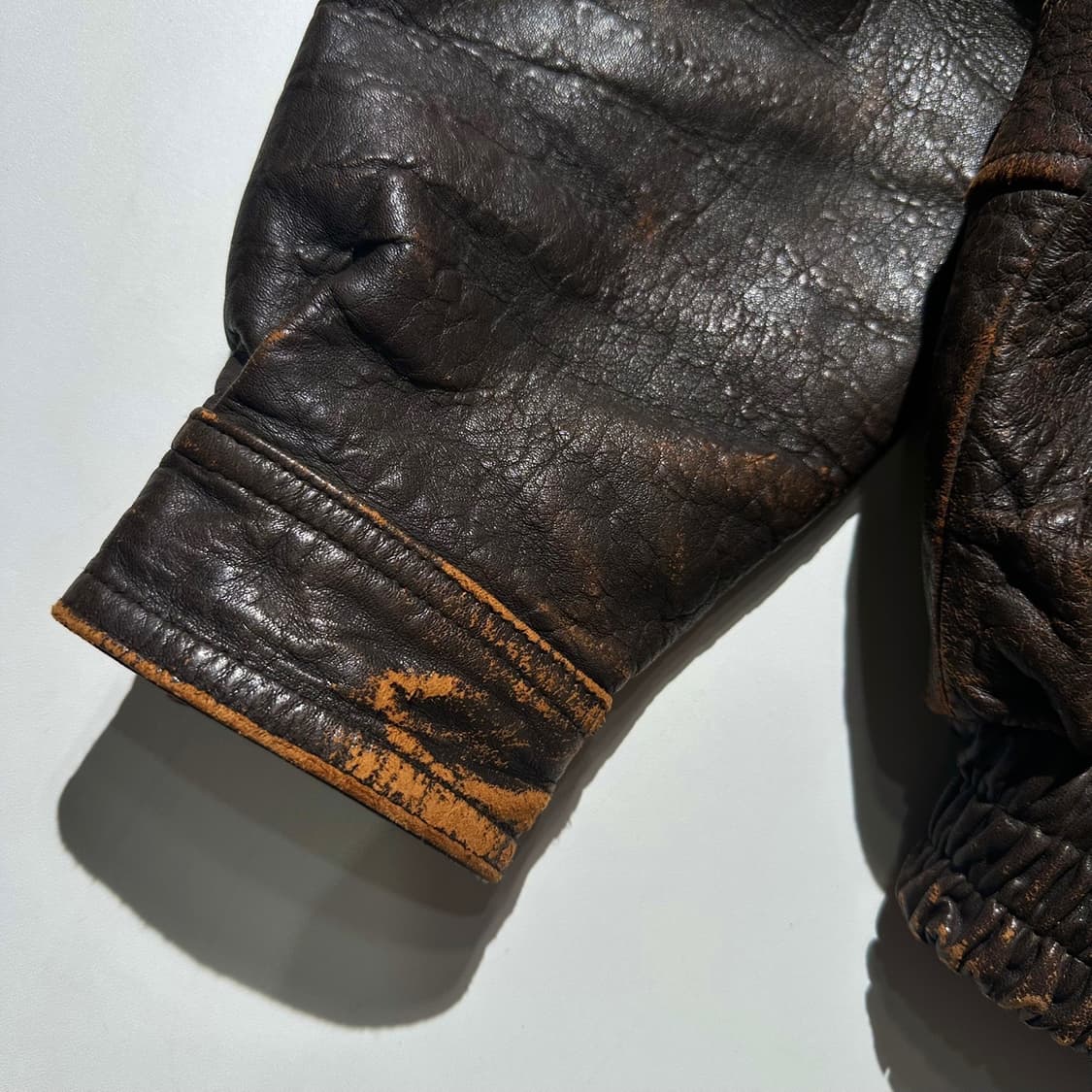 Stylwear Leather 램스킨 A-2 밀리터리 봄버 자켓 상품이미지6