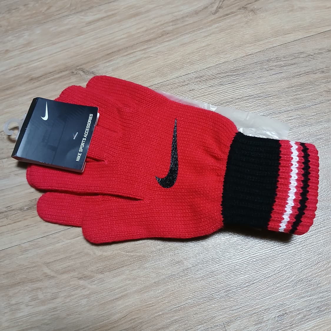 택붙은 미사용 Nike 나이키 니트 장갑 방한 축구 글러브 상품이미지4