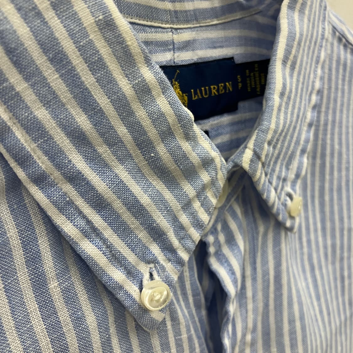 폴로 랄프로렌 스트라이프 린넨 셔츠 S 상품이미지7