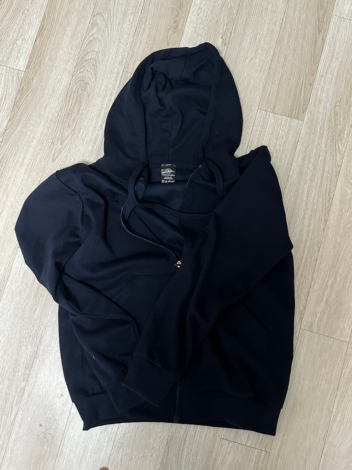 슬림 후드집업 네이비  상품이미지1