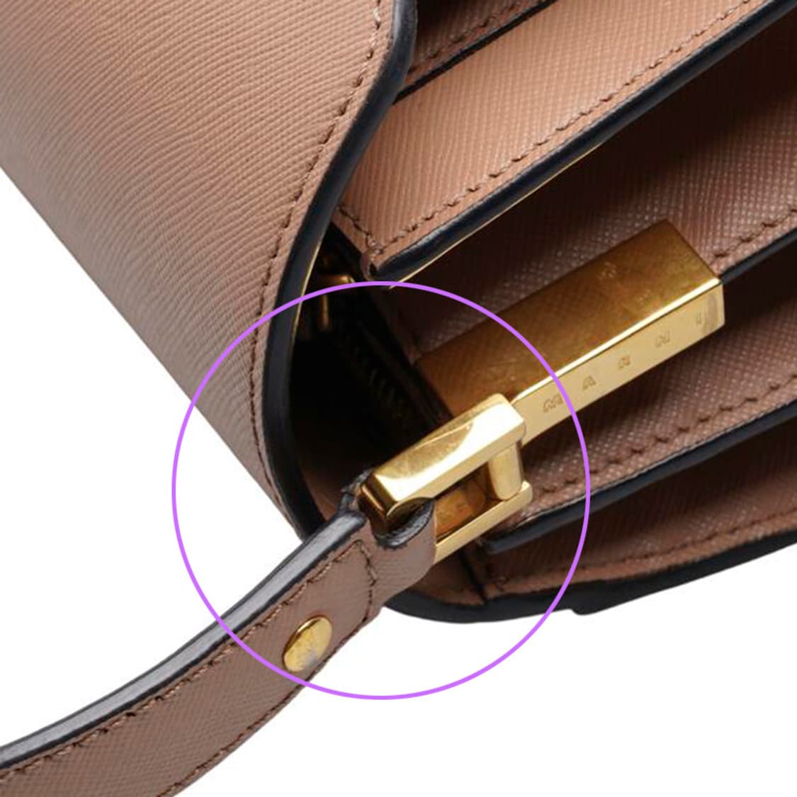 (중고) 마르니 베이지 사피아노 트렁크 미듐 숄더백 상품이미지9