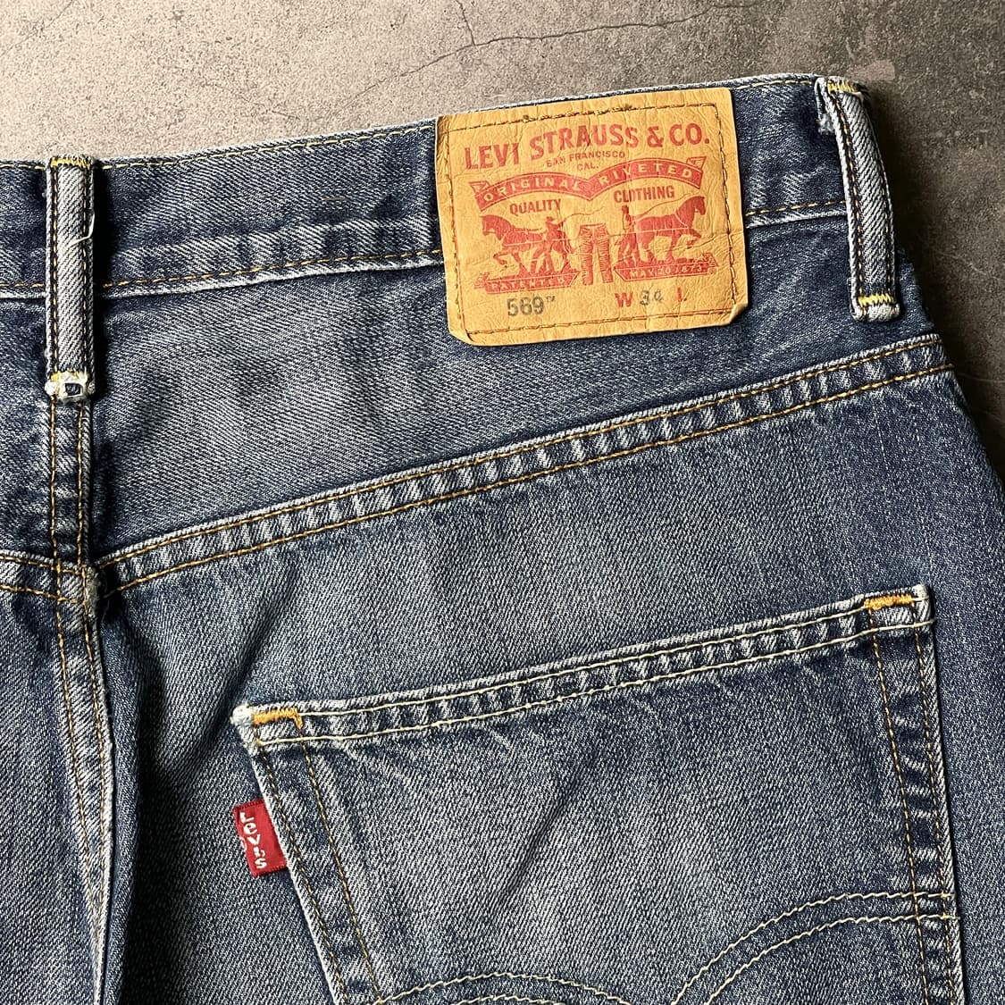 LEVI'S 리바이스569 빈티지 워싱 데님 하프팬츠 A01169 상품이미지8