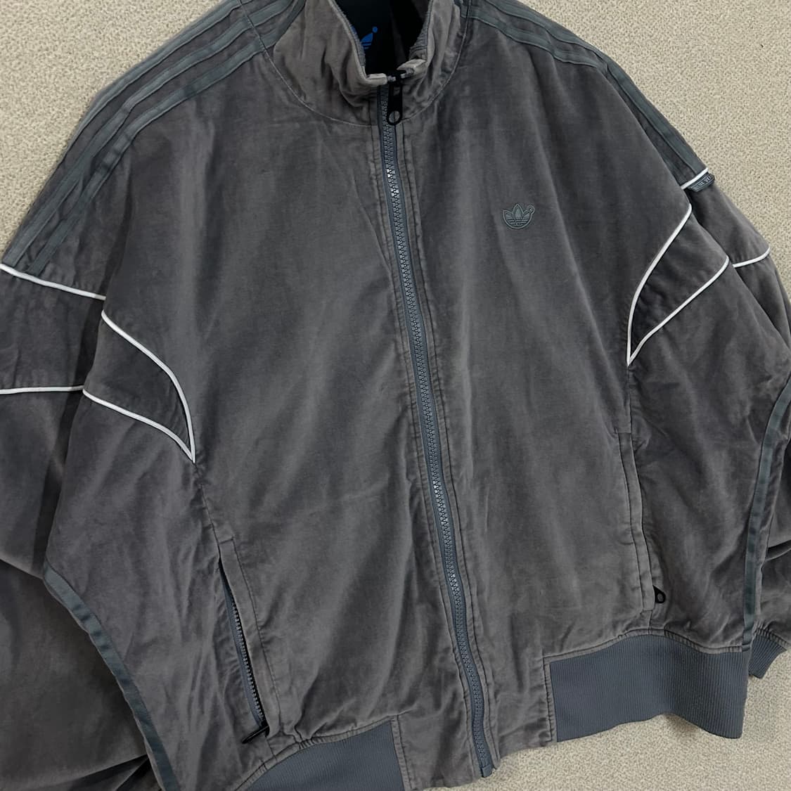 (2XL) 아디다스 블루버전 벨벳 져지 트랙탑 점퍼 상품이미지3