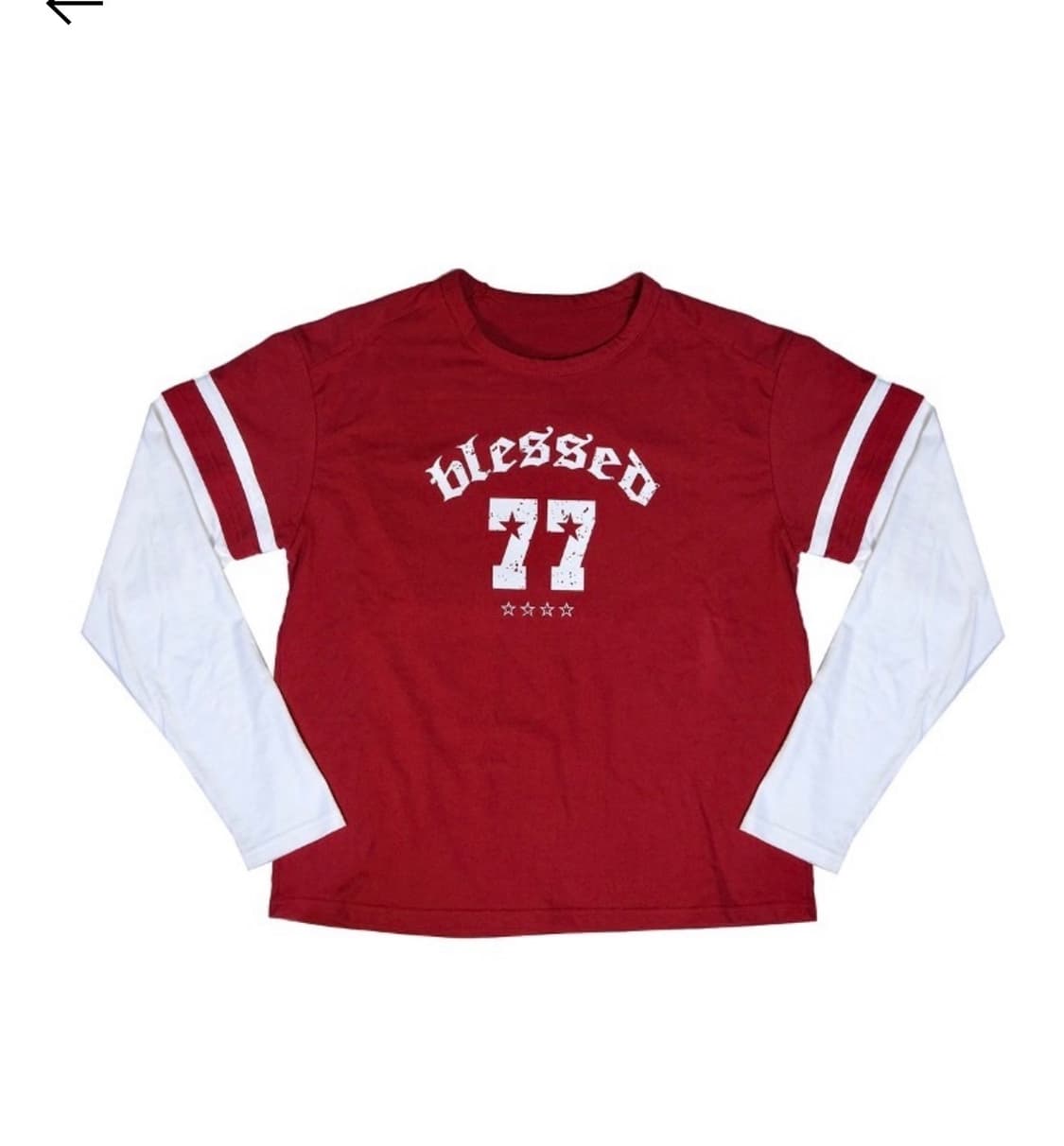 i feel lucky 77 layered tshirts red M 상품이미지1