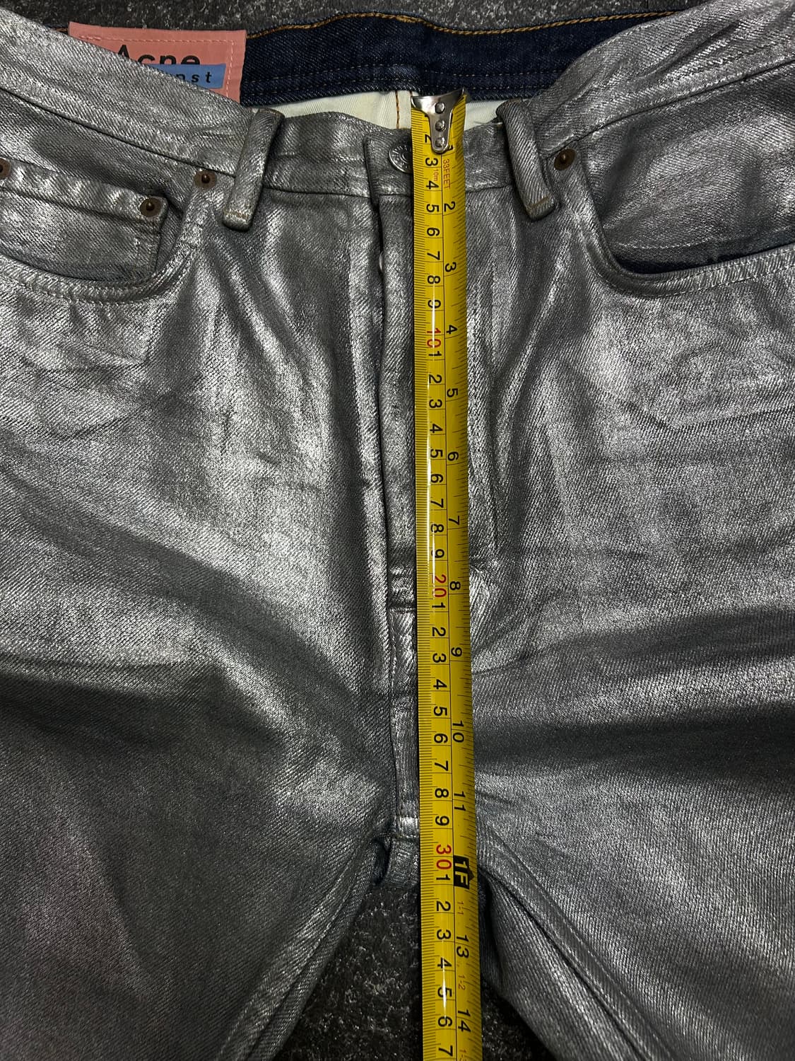 ACNE STUDIOS 아크네 스튜디오 실버 코팅 데님 팬츠 26~27 상품이미지7