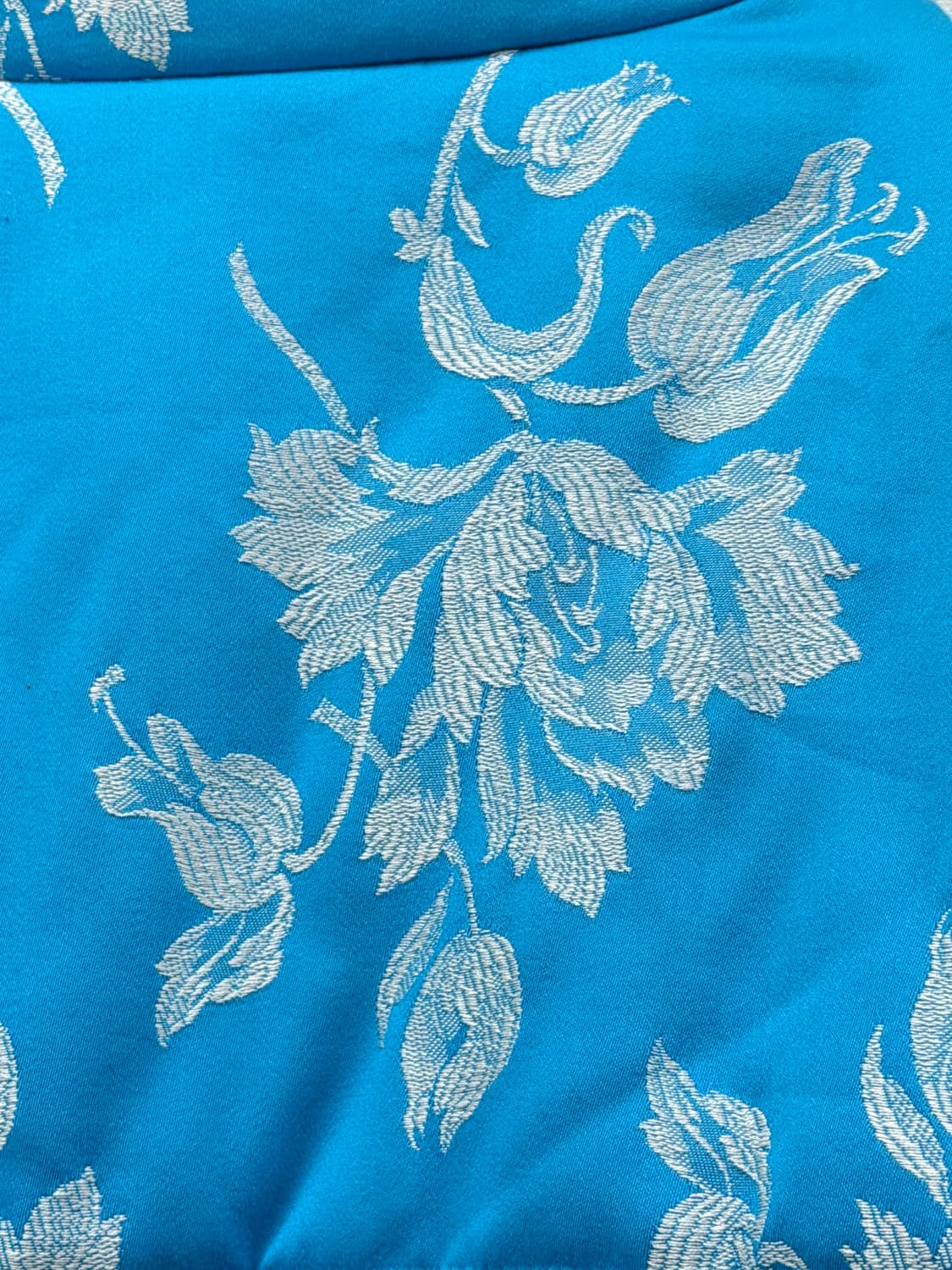 2DW 업사이클 프렌치 자카드 패딩 블루 상품이미지4