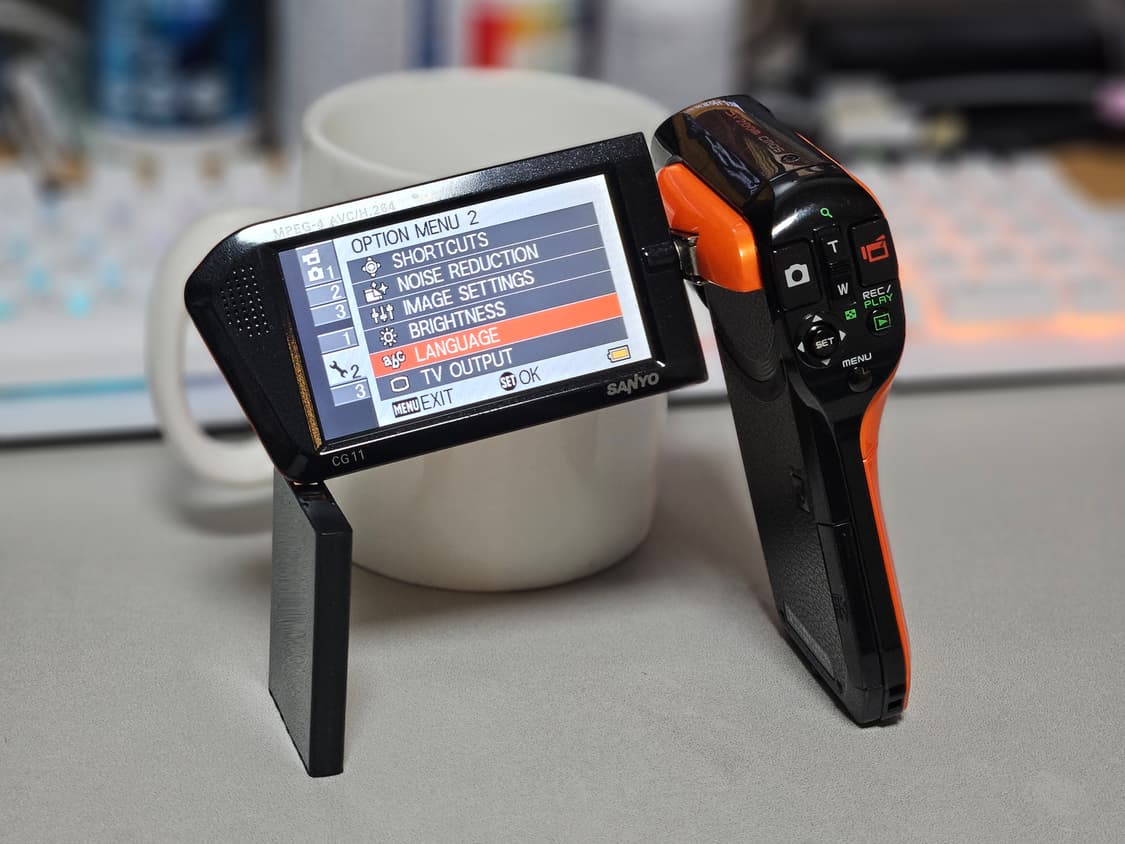 산요 작티 CG11 오렌지 핸디캠 디토 감성 디카 상품이미지4