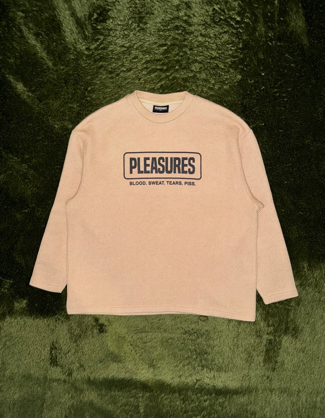 [M] Pleasures 플레져스 프레스노 크랙 로고 릴렉스핏 니트 상품이미지1