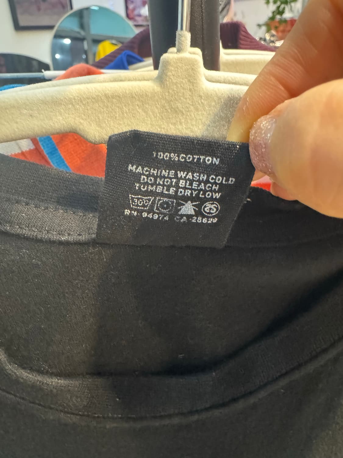 STUSSY 드래곤 서클 로고 반팔 티셔츠 (블랙) 상품이미지6