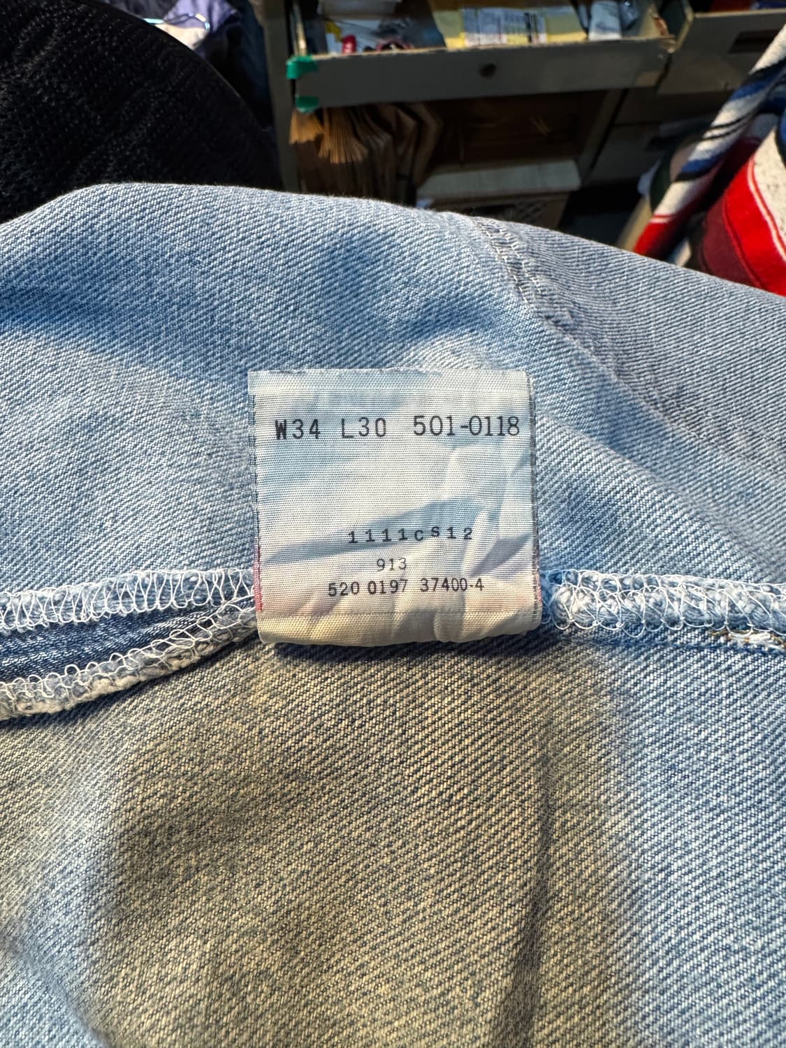 usa 빈티지 리바이스 501 데님 34"(32~33추천) (464) 상품이미지5