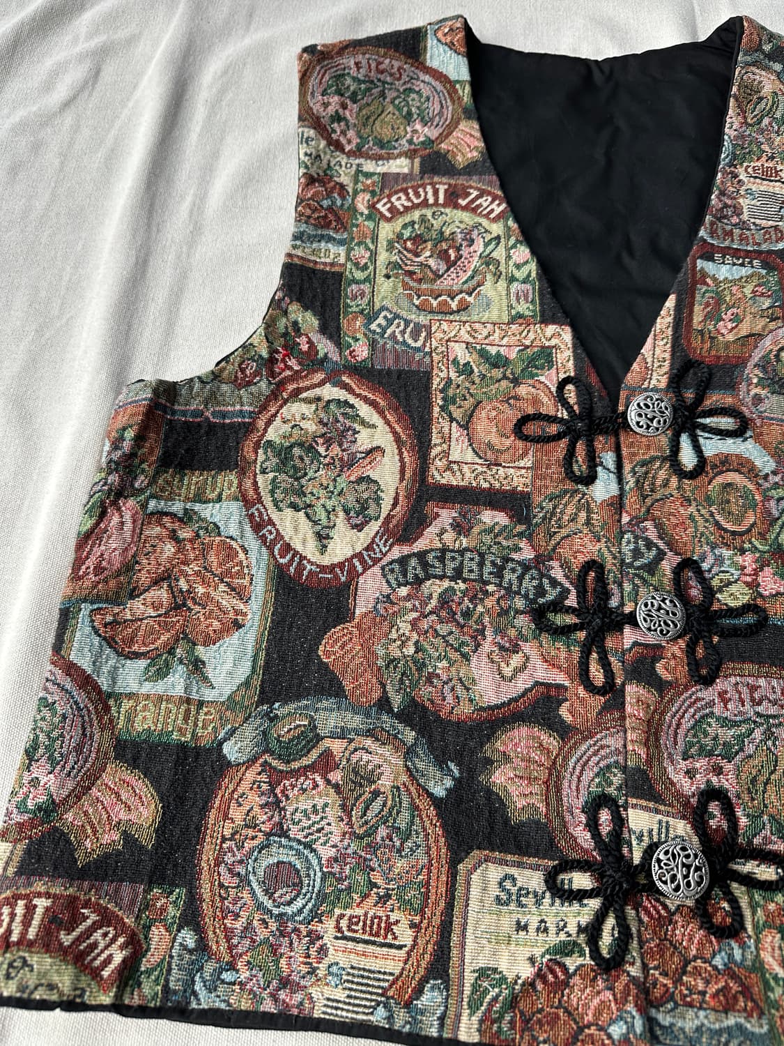 빈티지 자가드 베스트 L 상품이미지4