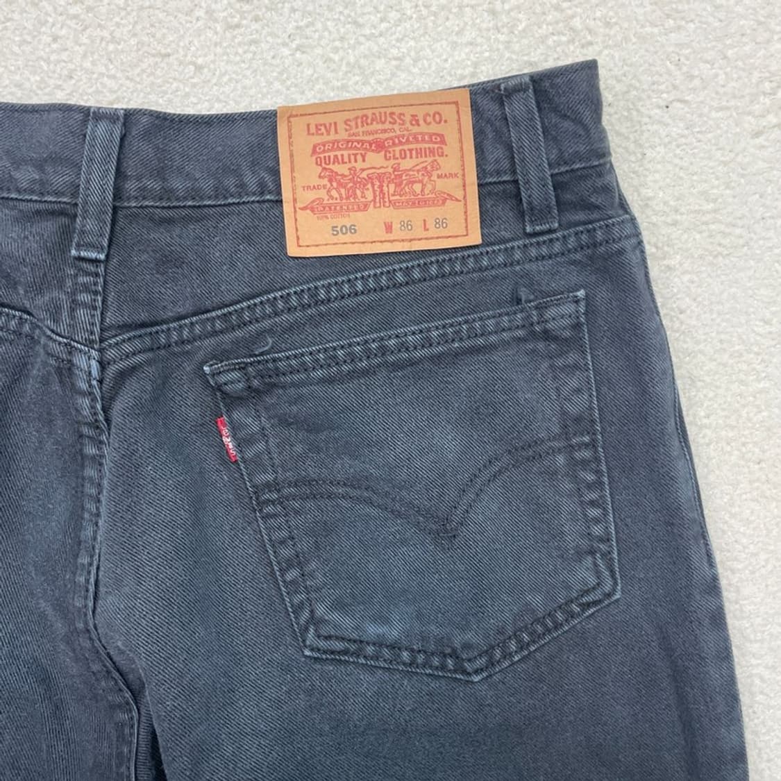 LEVI'S 506 데님팬츠 블랙 W86 L86 상품이미지4