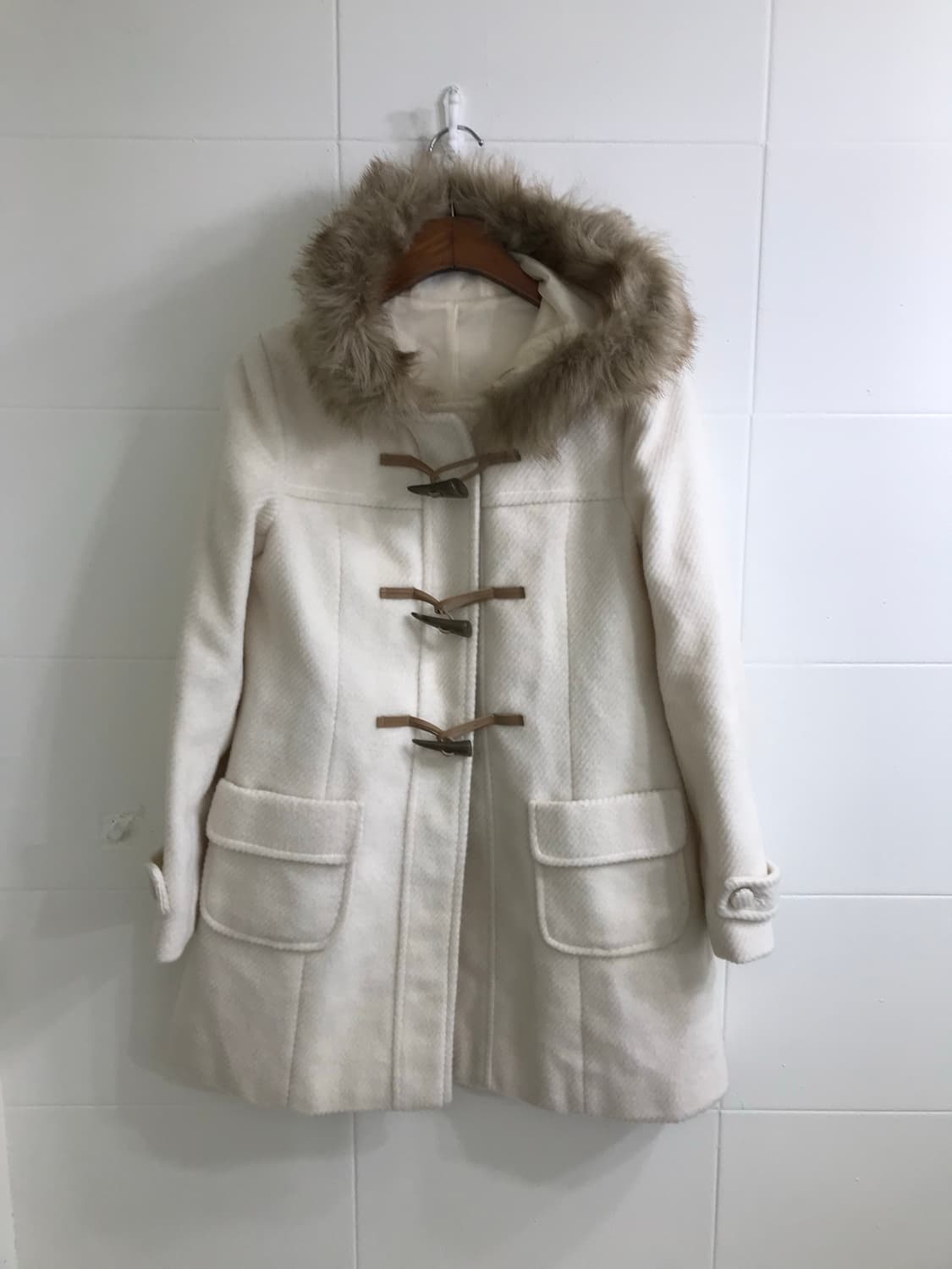 아이보리 모리걸 하구미 떡볶이 코트 코디세트 상품이미지4