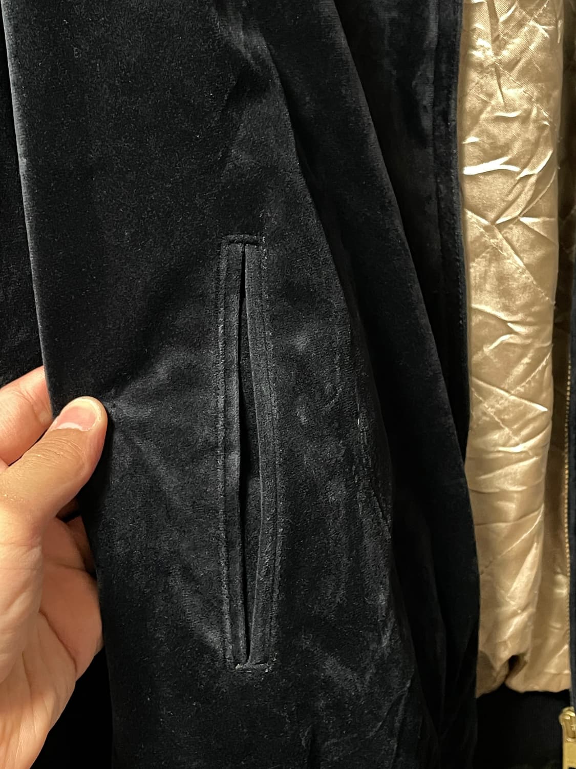 L~XL 벨벳 블루종 자켓 상품이미지3