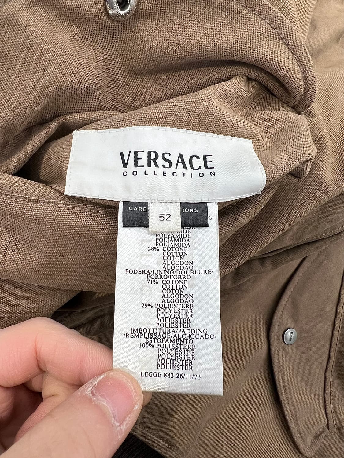 베르사체 컬렉션 리버시블 밀리터리 봄버 로고 자켓 상품이미지7