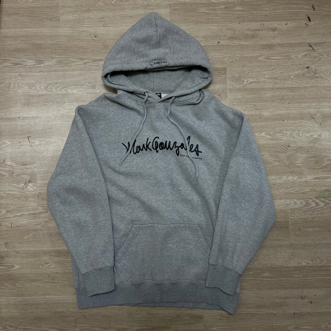 마크곤잘레스 남여공용 빅로고 기모 후드티 [그레이] L/100 상품이미지1