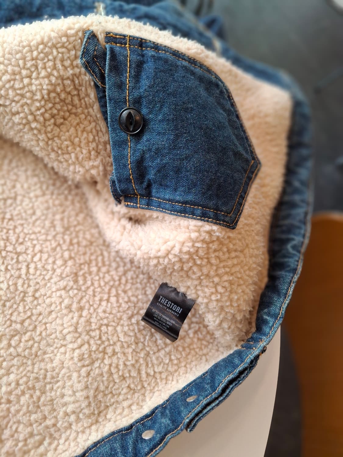(마지막특가) 더스토리 퍼 데님자켓 상품이미지5