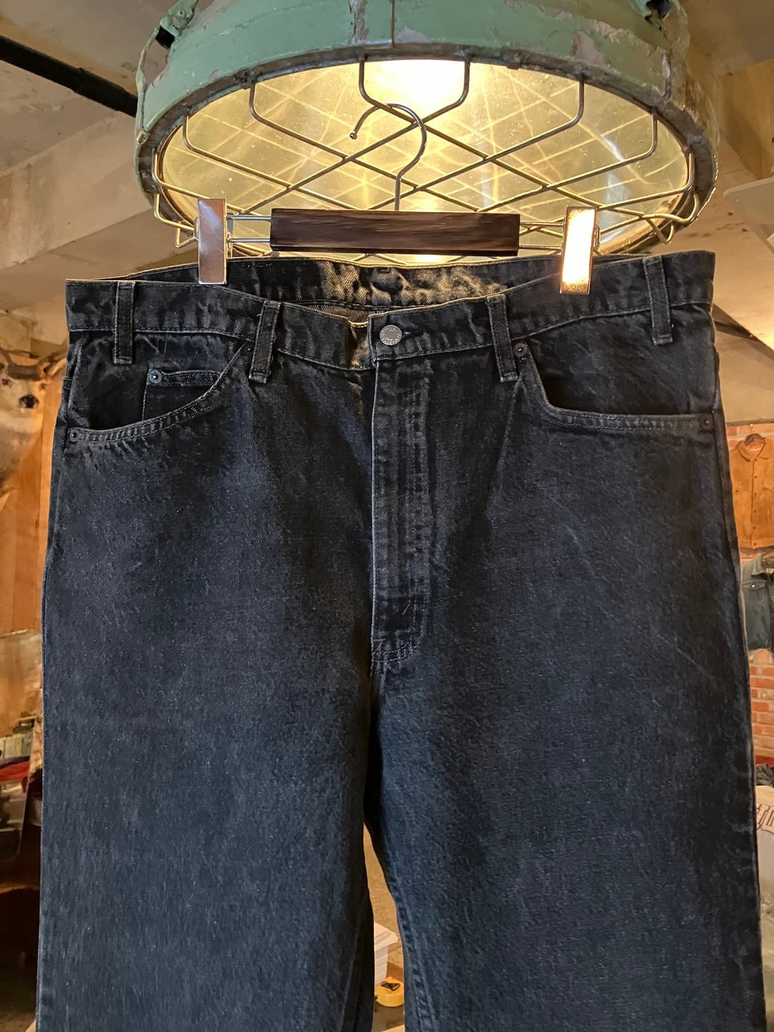 90s USA 빈티지 리바이스 517 부츠컷 블랙 데님 팬츠 상품이미지3