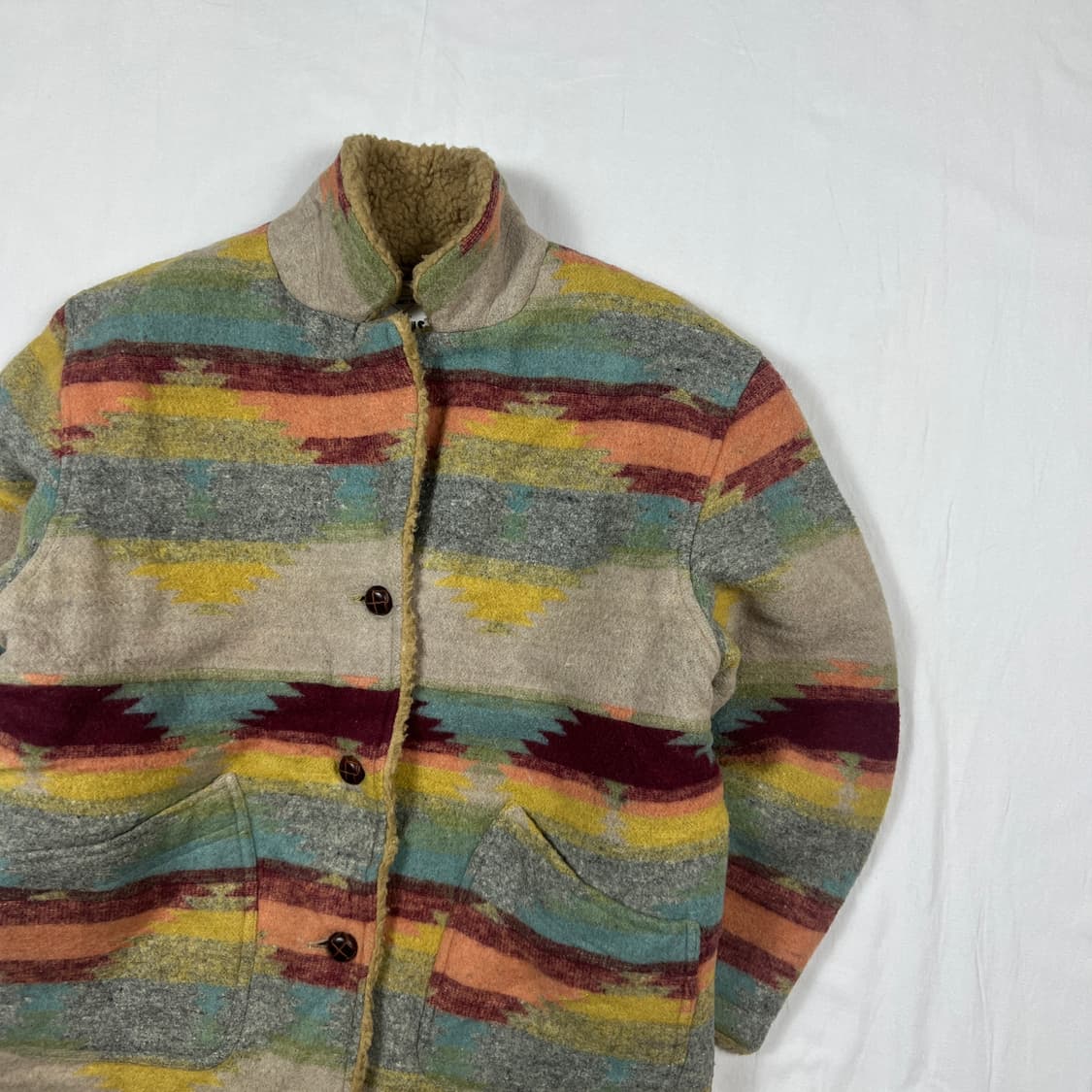 빈티지 나바호 패턴 털 자켓 상품이미지3