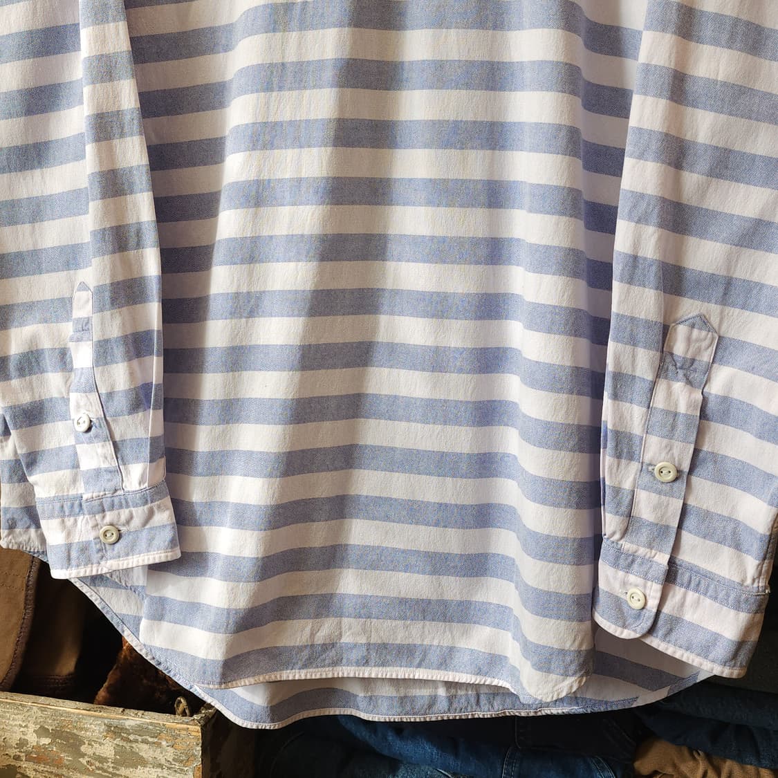 90s 폴로 럭비티 카라티 프리즈너 옥스포드 셔츠 usa 메이드 xl 상품이미지6