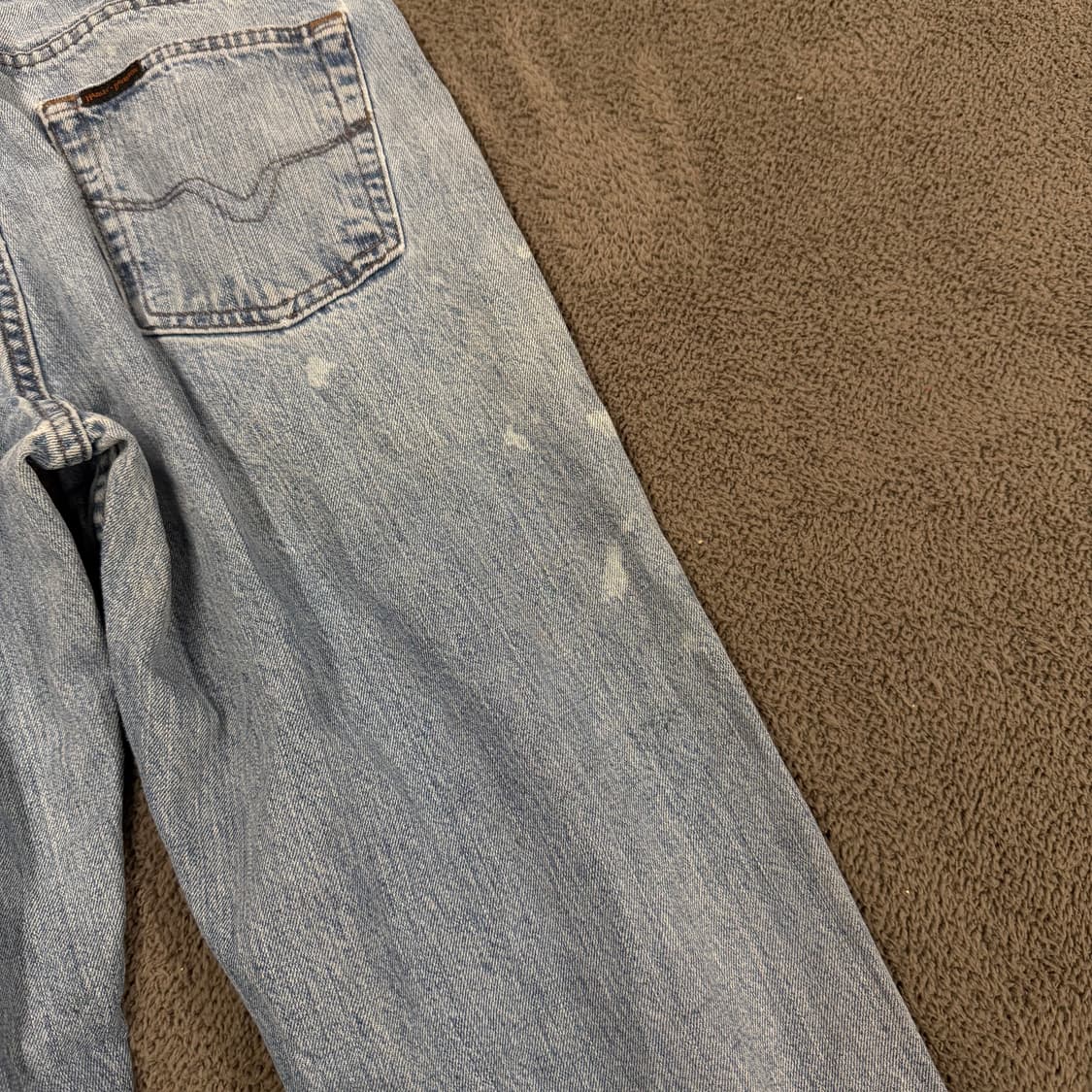 [ 정품/34X34 ] 할리데이비슨 빈티지 가죽 패치 로고 데님 청바지 상품이미지8