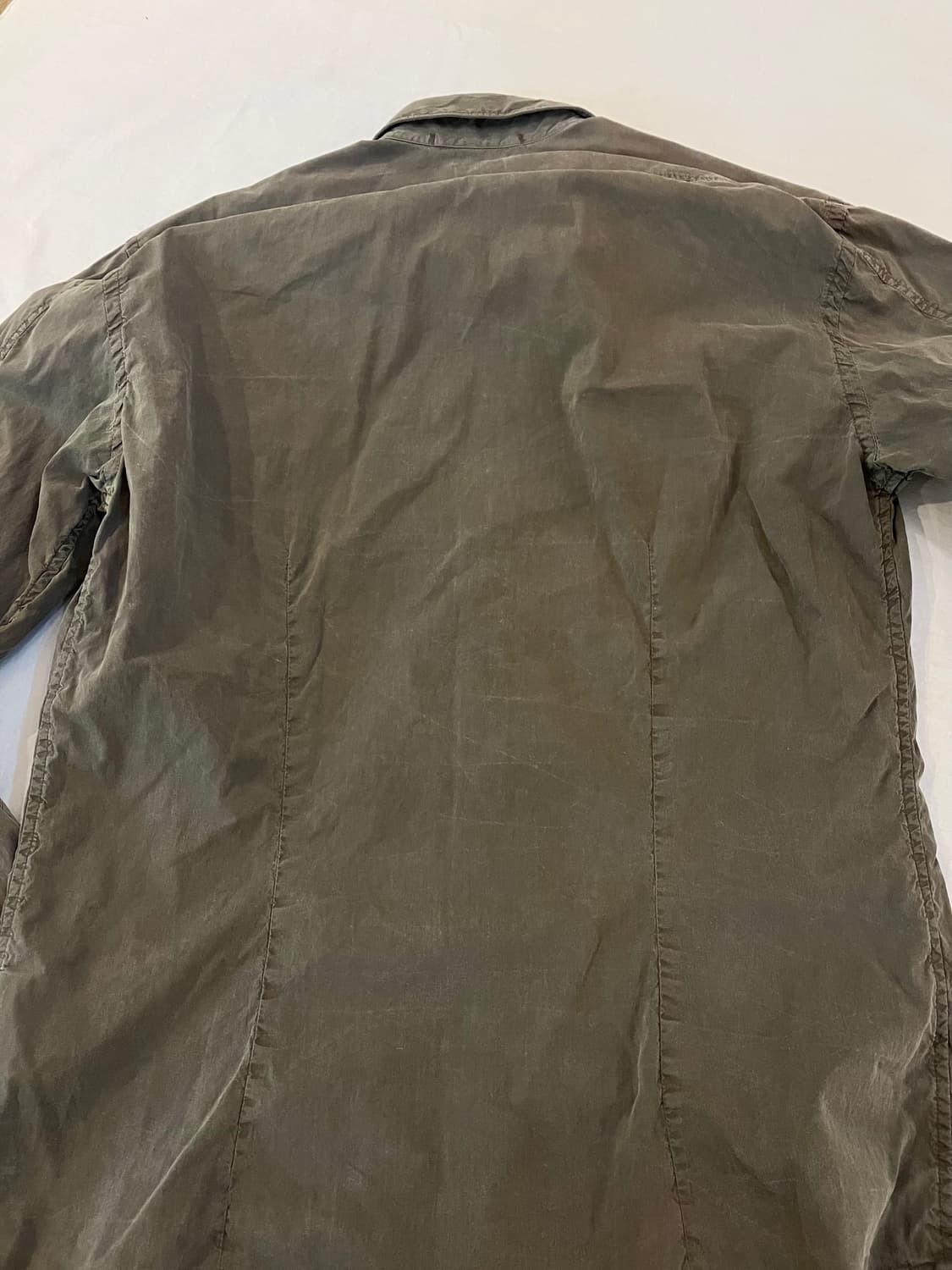 CP 컴퍼니 가먼트다잉 나일론 오버셔츠 다크 올리브 상품이미지3