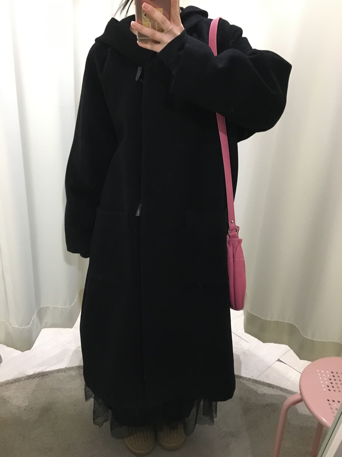 더플 후드 롱코트 상품이미지3