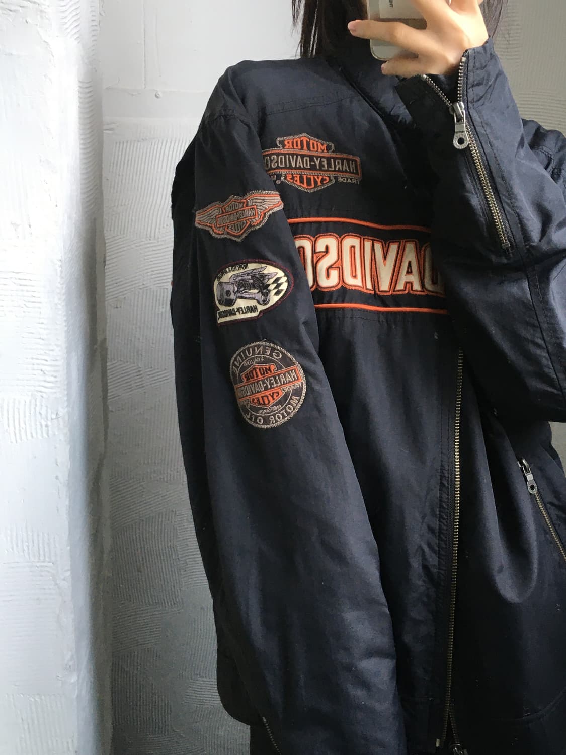 Harley Davidson 할리데이비슨 모터사이클 나일론 레이싱 자켓  상품이미지1