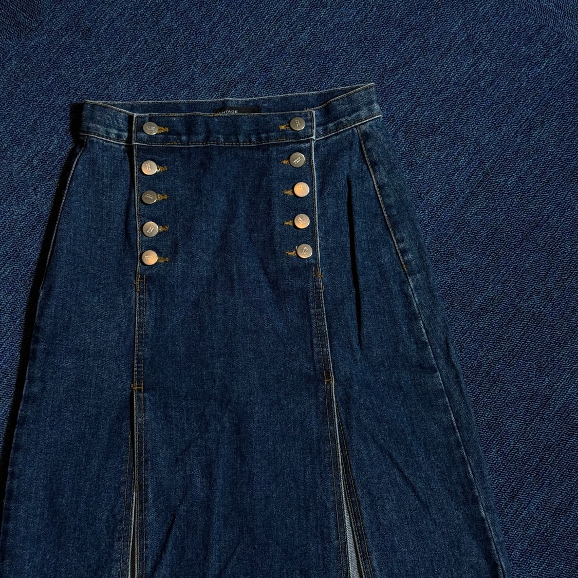 빈티지 앞트임 데님 스커트 상품이미지2