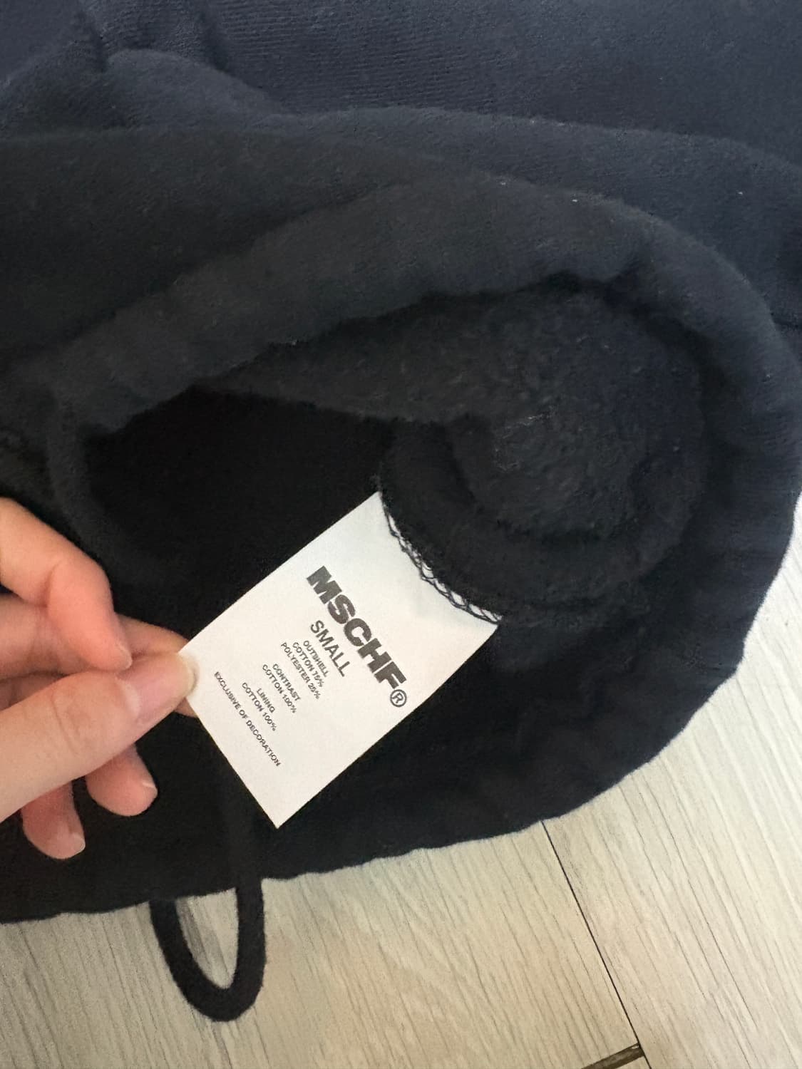 미스치프 와플 후드티 크롭 상품이미지2