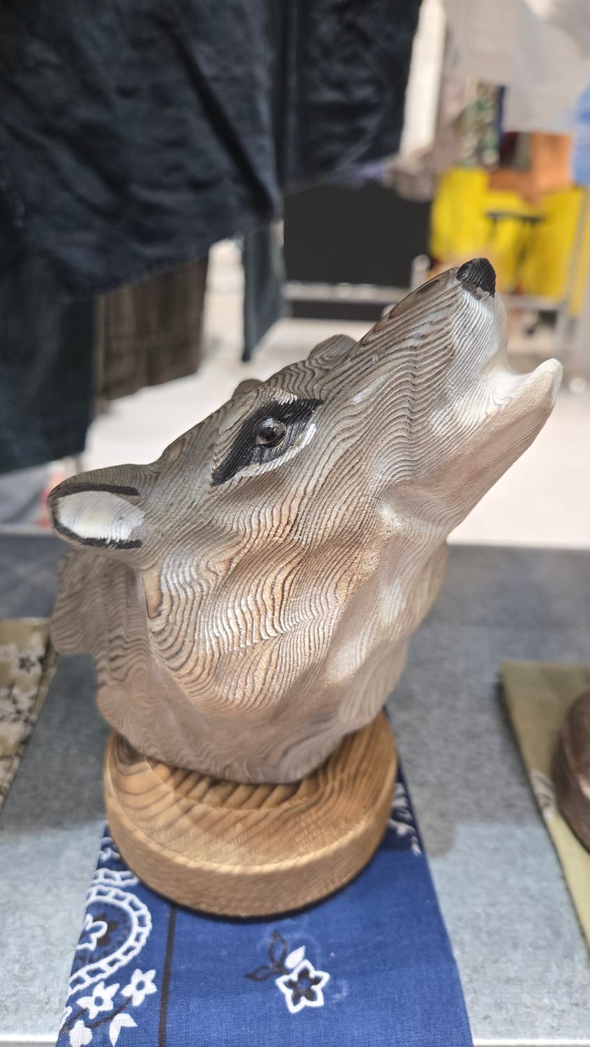 [Dulton] 우드 동물 오브제_늑대 상품이미지1