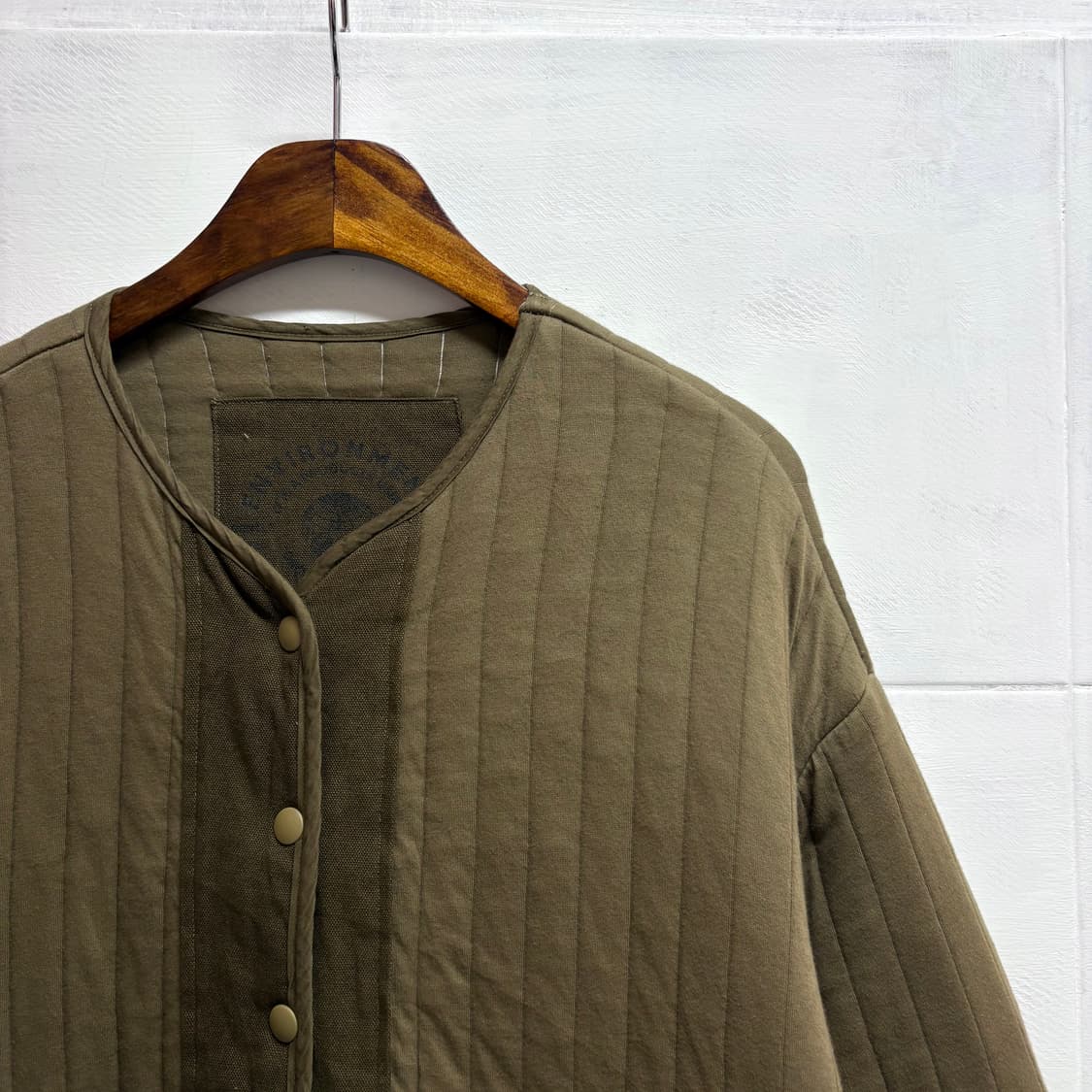PUAL CE CIN 카키 퀼팅 빈티지 자켓 코트 JPN 상품이미지2