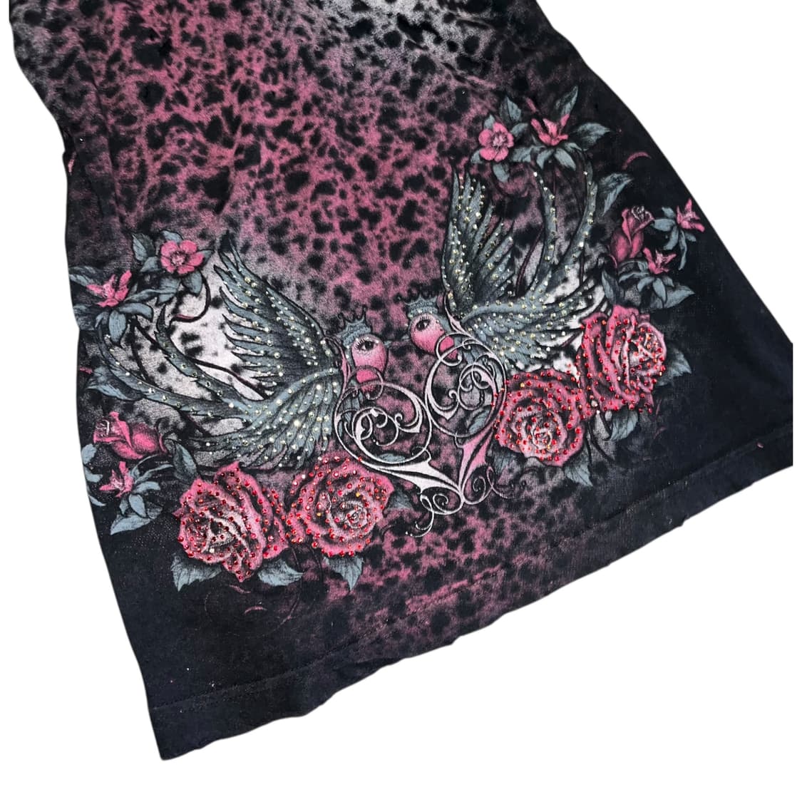 y2k호피 큐빅 프린팅 반팔티 y2k펑크 상품이미지4