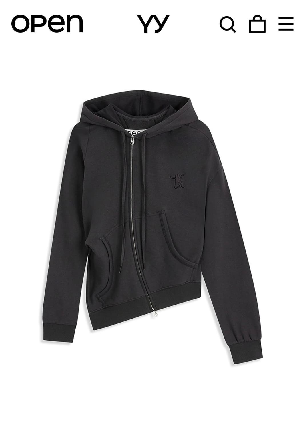 오픈와이와이 후드집업 차콜 s 상품이미지1