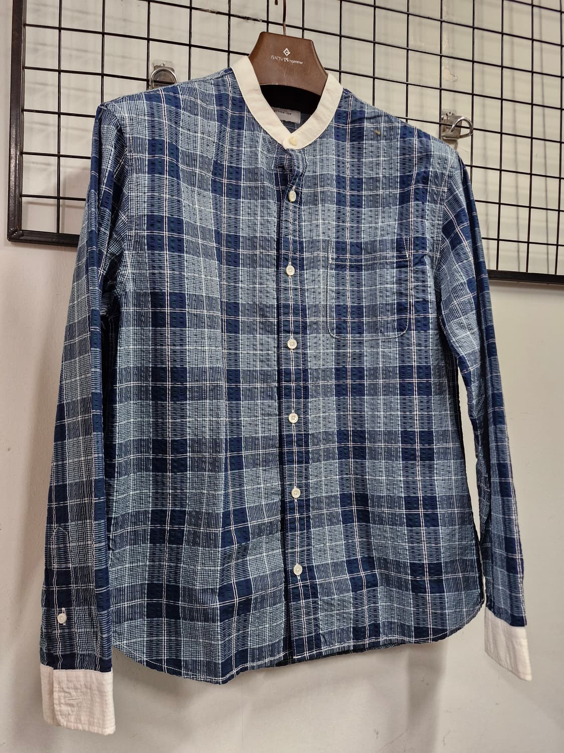 95M 커스텀멜로우 체크 긴팔 셔츠. 상품이미지2