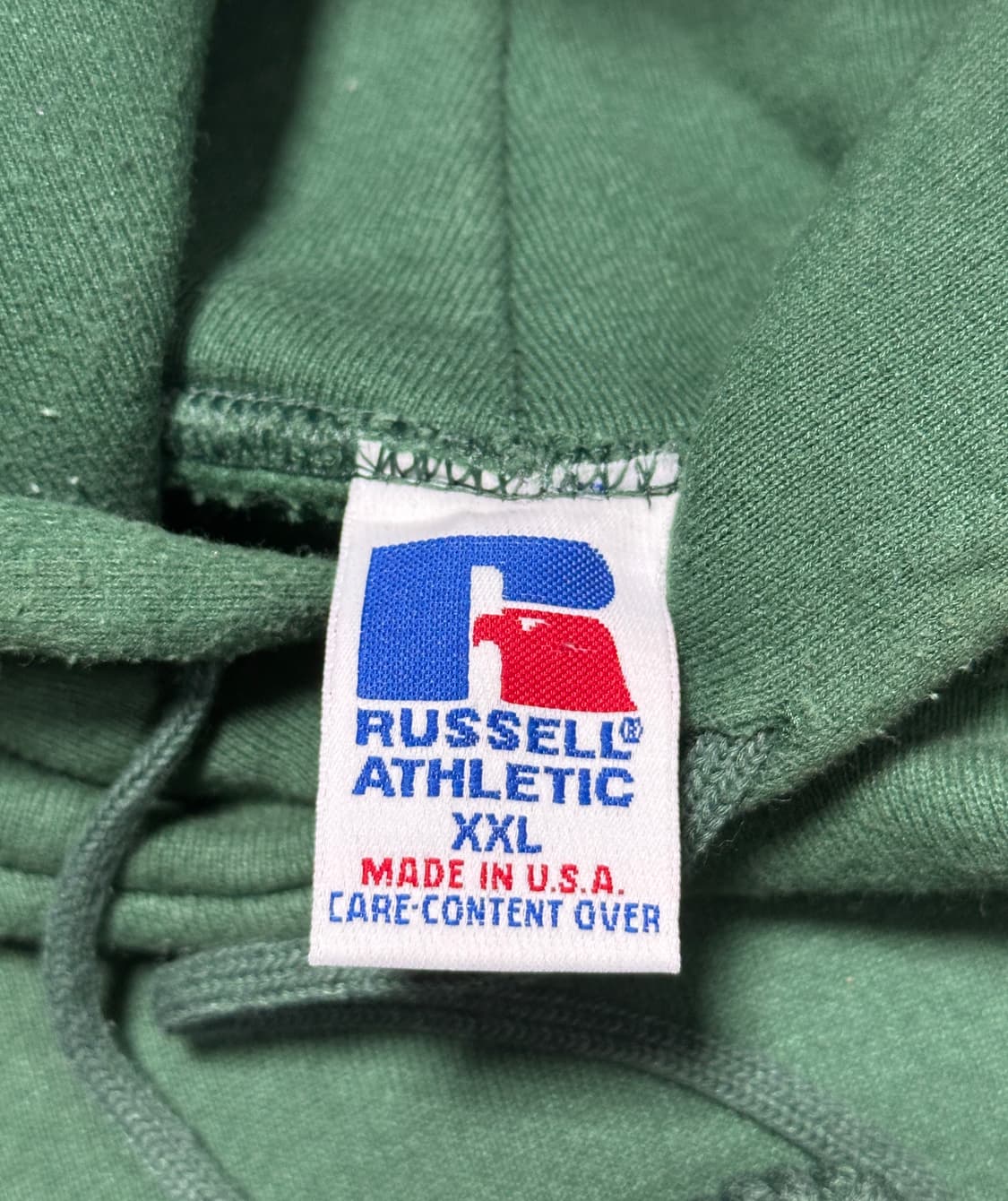 90s russell 러셀 후드티셔츠 그린 XXL 상품이미지6