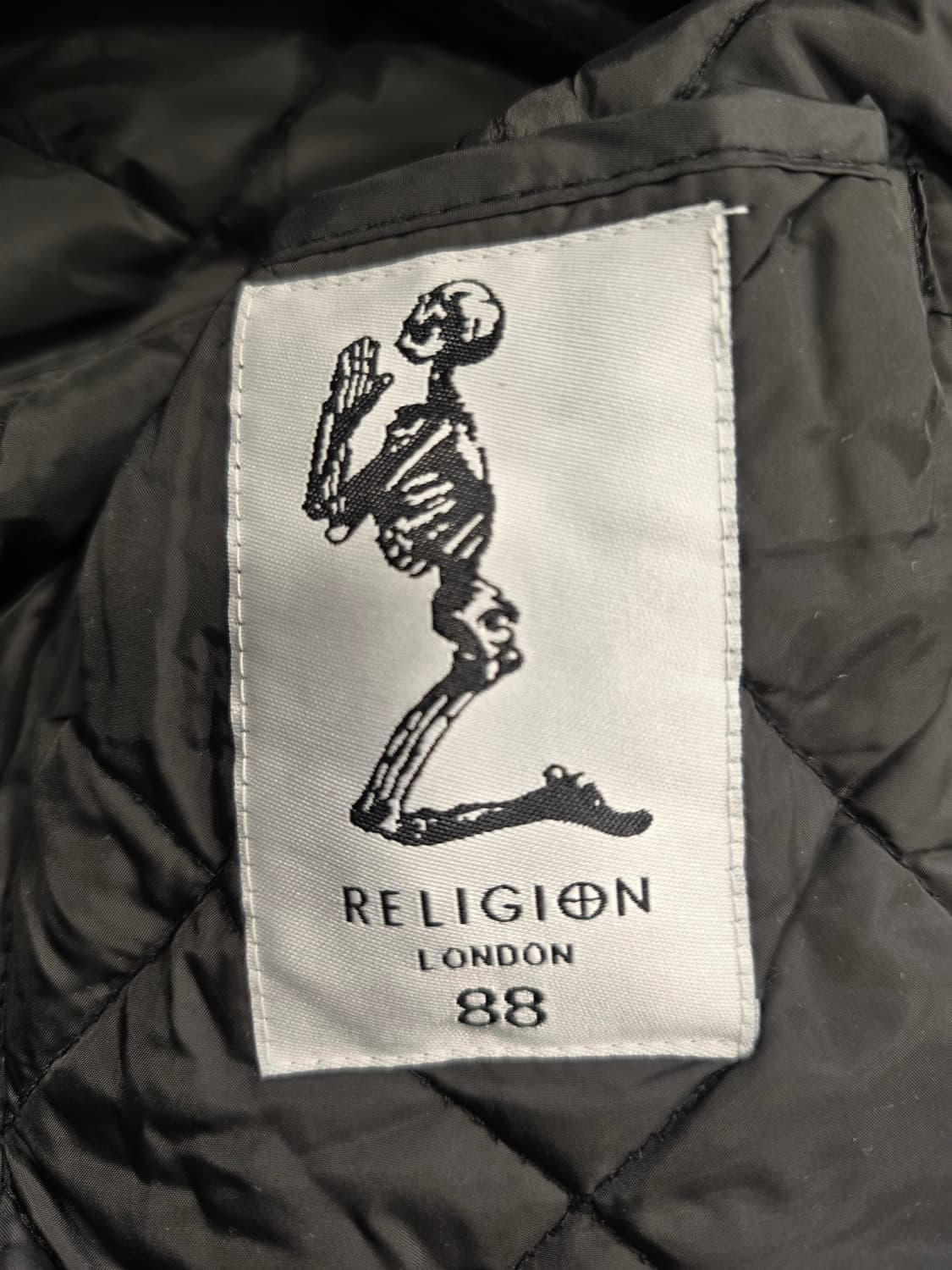 새상품) 릴리전 RELIGION 퀼팅 패딩 자켓 블랙 77~88 상품이미지8