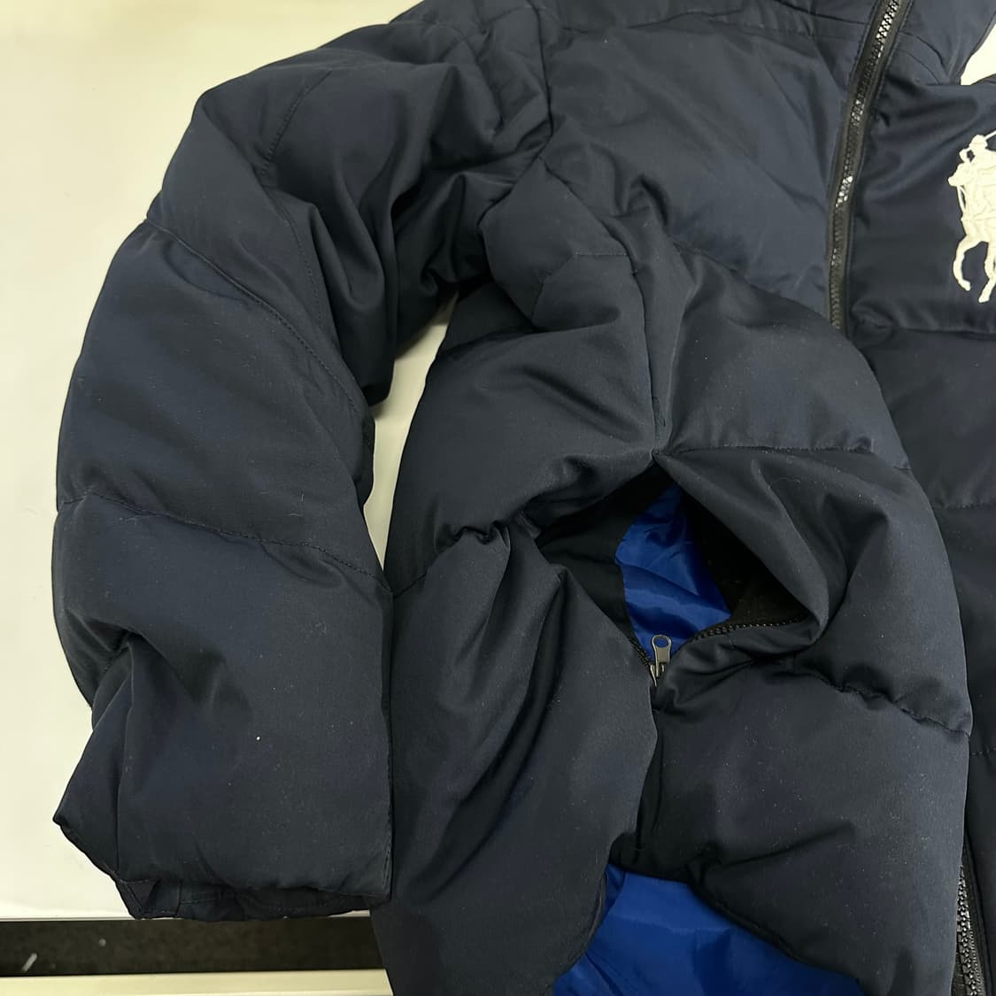 우먼L 폴로 랄프로렌 네이비 빅포니 덕다운 패딩 상품이미지6
