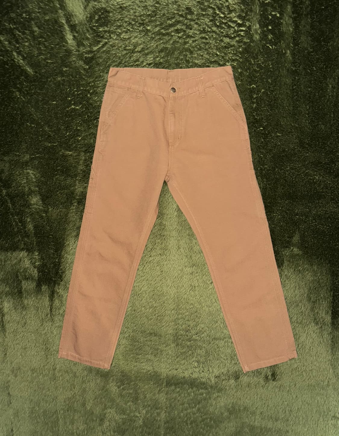 [30X32] 칼하트 WIP 덕 캔버스 싱글니 카펜터 팬츠 워시드 탄 상품이미지1