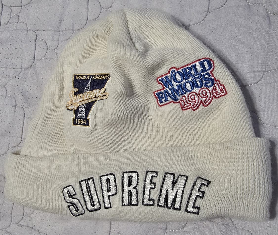 슈프림 뉴에라 월드시리즈 패치 비니 아이보리 상품이미지1