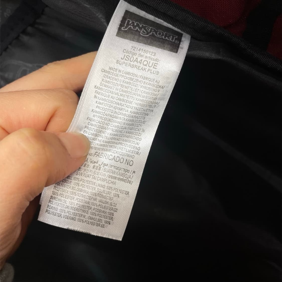 잔스포츠 Jansport 버건디 슈퍼브레이크 백팩 상품이미지8