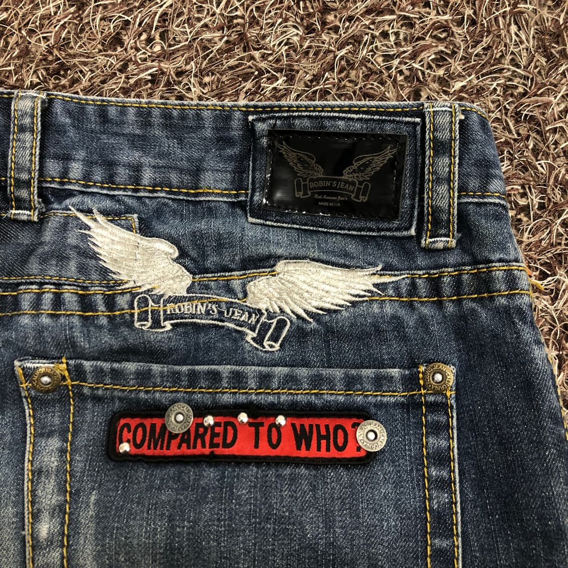 로빈스진 Y2k 와이드 데님 팬츠 상품이미지3