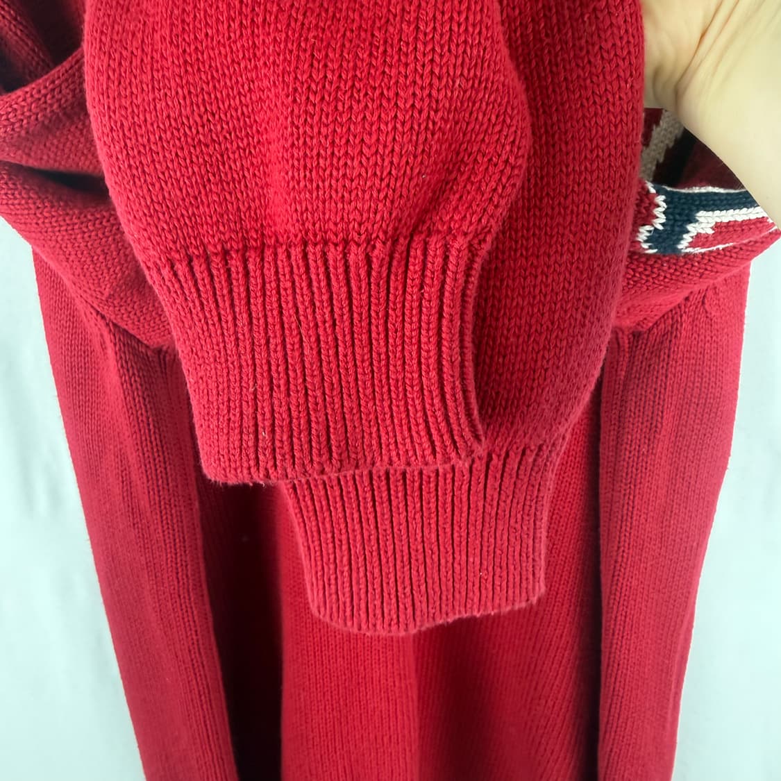 M) 유니클로 X MLB 보스턴레드삭스 라운드 니트 레드 상품이미지4