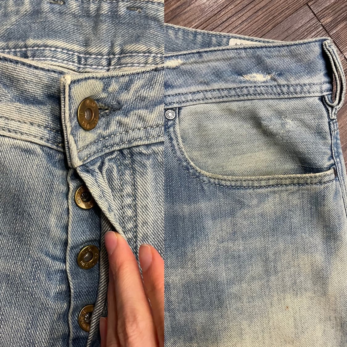 디젤 ZATINY 부츠컷 플레어진 데님 팬츠 상품이미지5