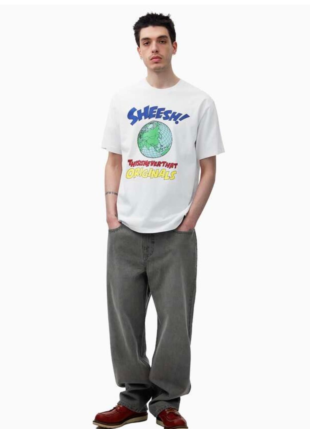 디스이즈네버댓 쉬시 티셔츠 Sheesh! Tee (White) L 상품이미지4
