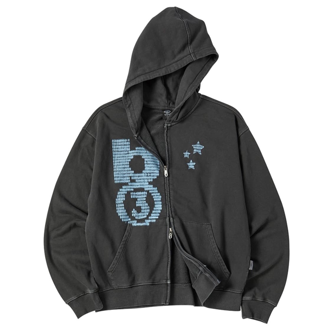 트래블 피그먼트 후드집업 차콜 s 상품이미지1